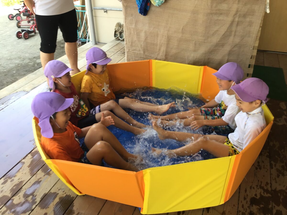 泥遊び　シャワー 